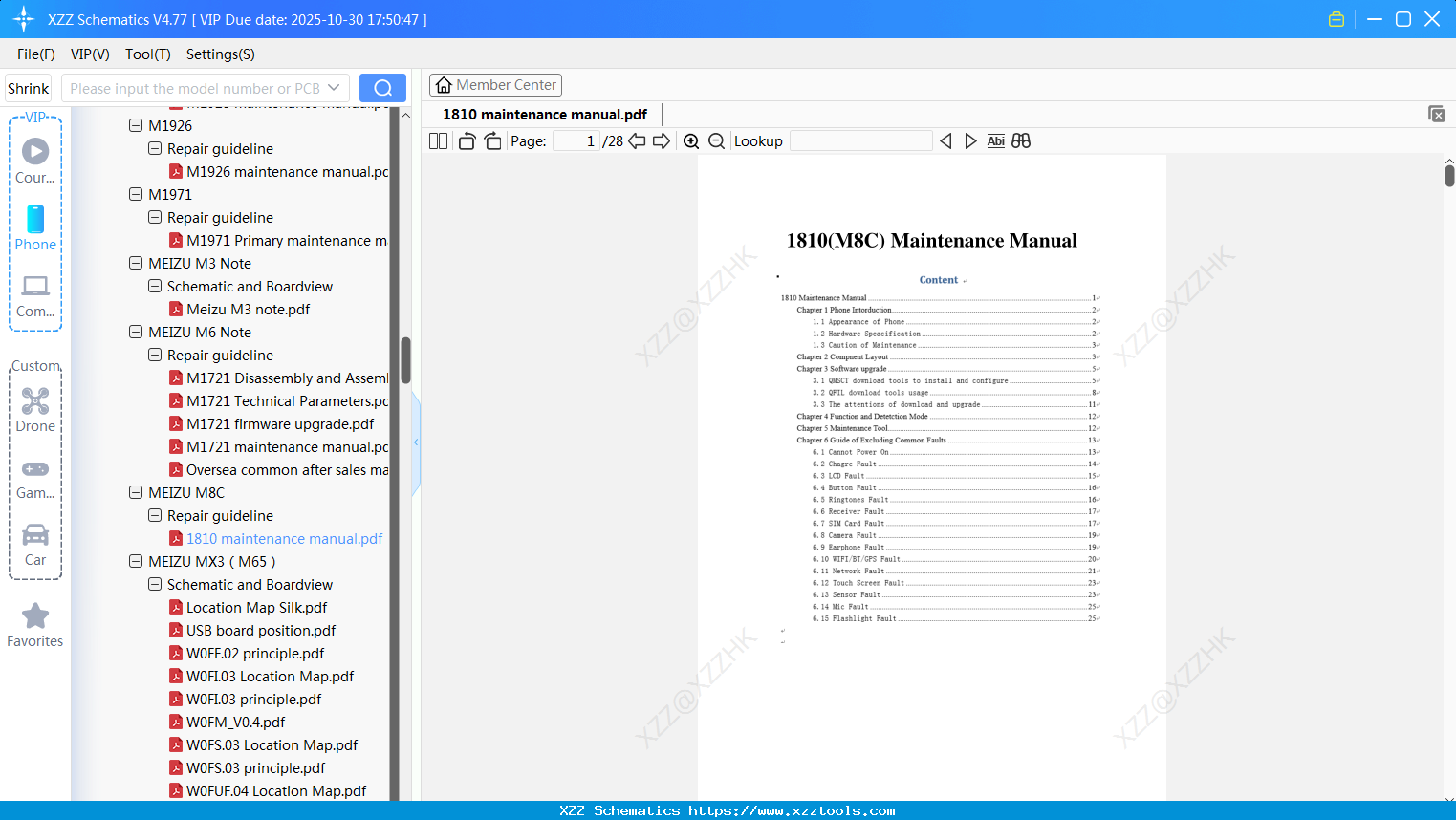 Meizu 1810 Maintenance Manual